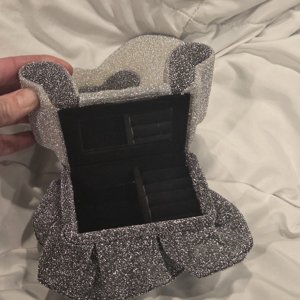 Elegant Silver and Black Jewelry Box